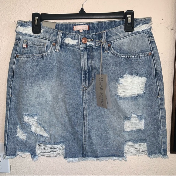 Dear John Jean Mini Skirt - Picture 1 of 6